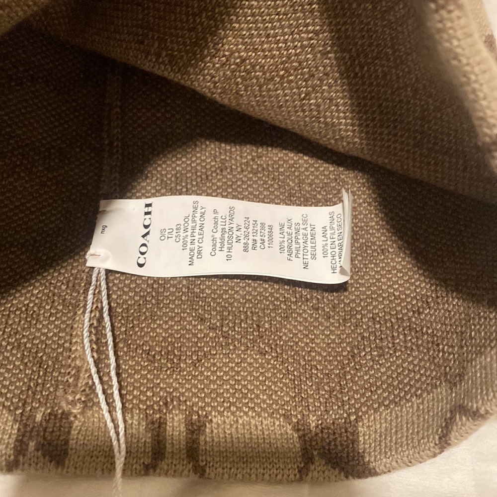 NEW** Coach Rib Knit Hat - Picture 3 of 3